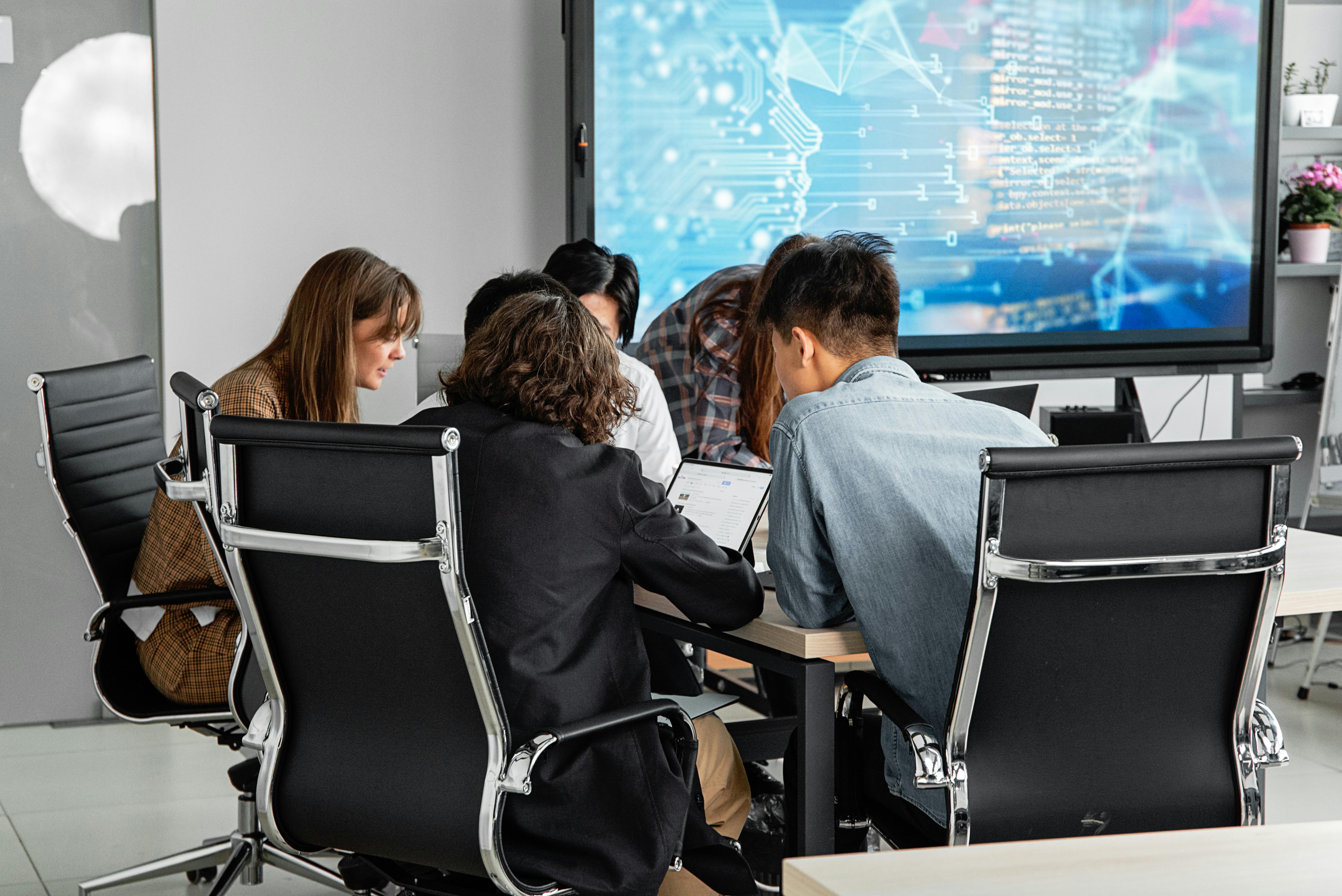 People working together at a table
