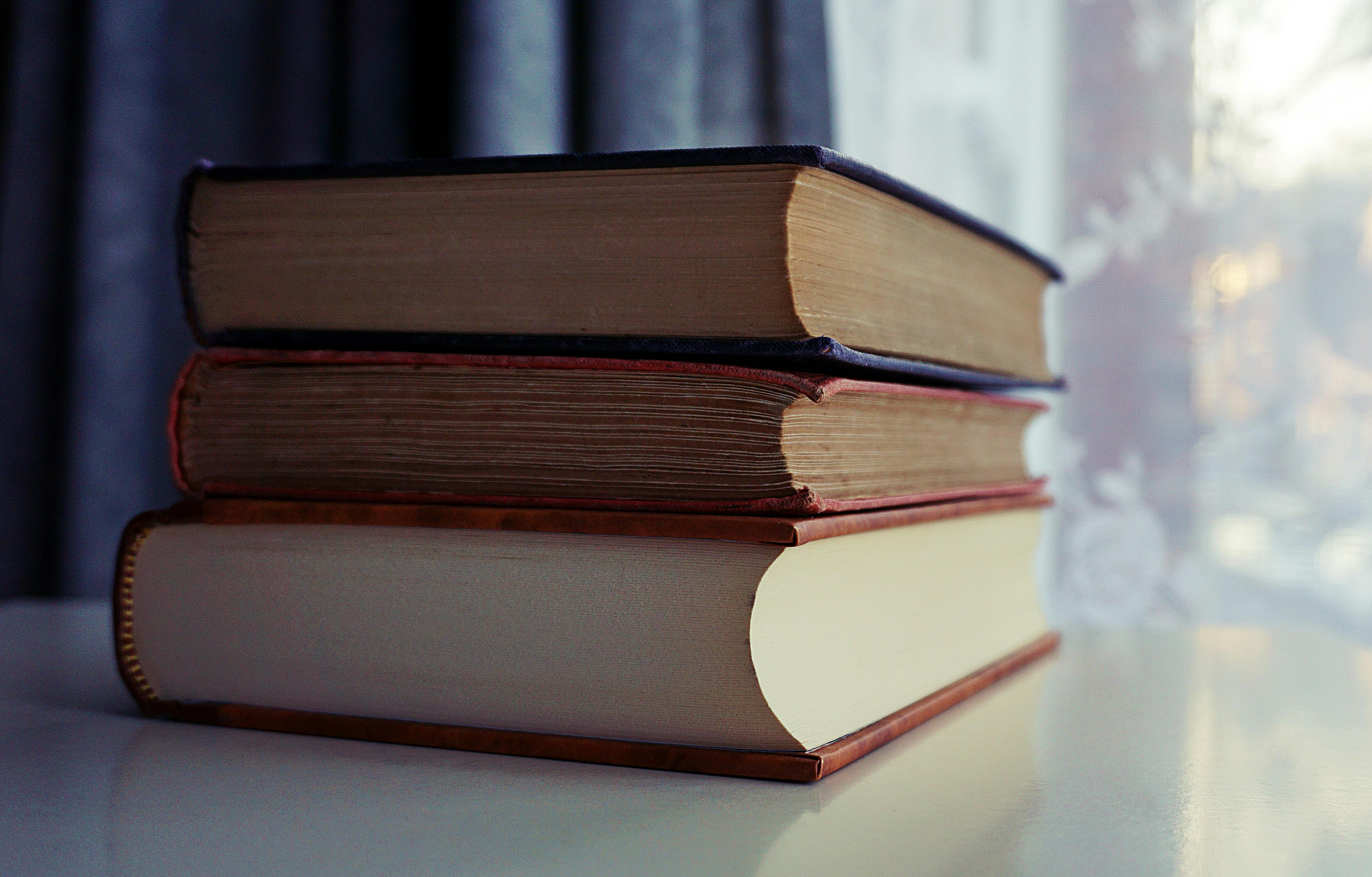 A stack of books.