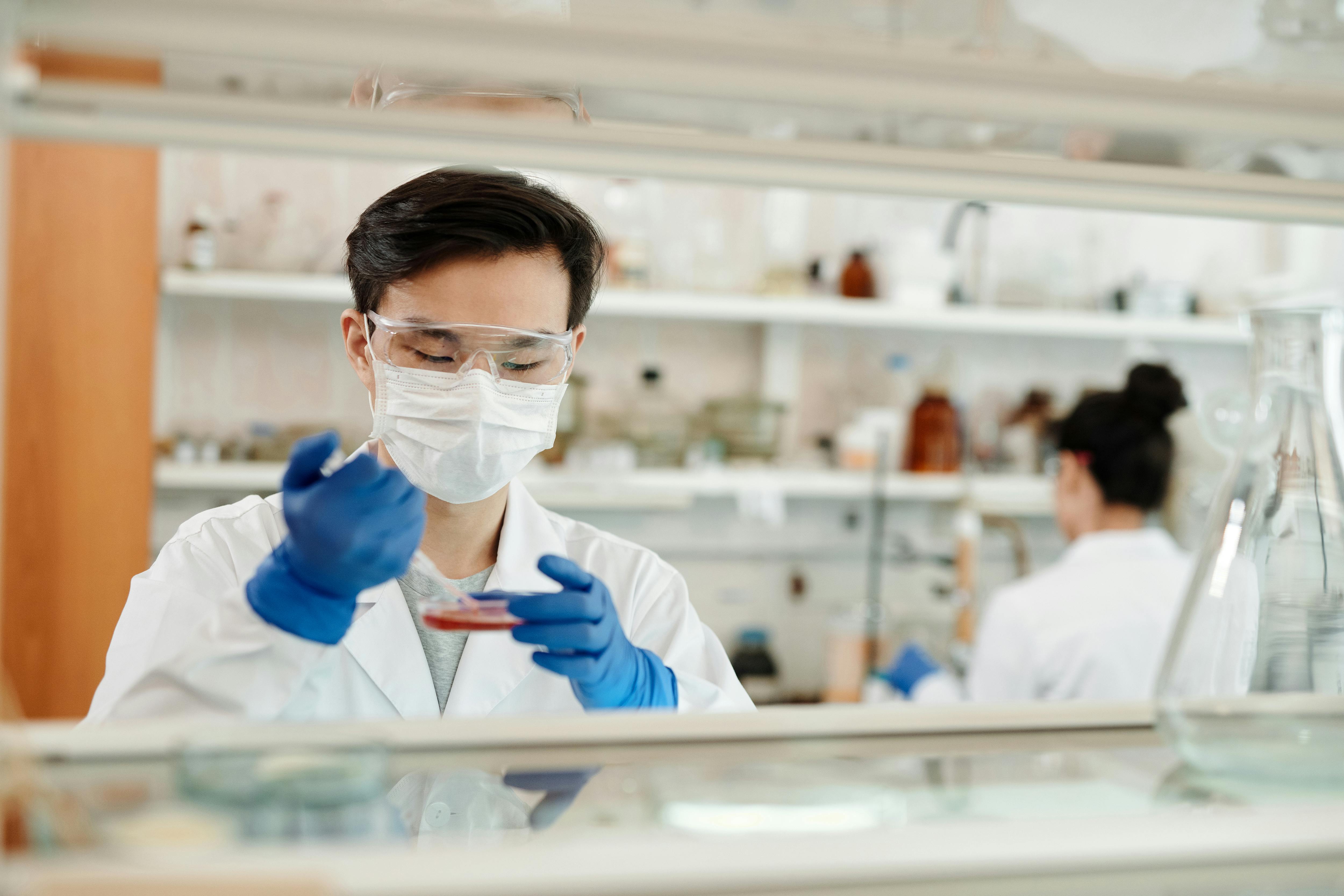 A doctor conducting research